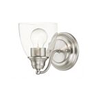 Livex Lighting 15131-91 Montgomery 1-Light 100W Brushed Nickel Bath Vanity Light