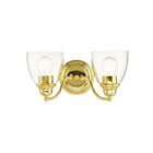Livex Lighting 15132-02 Montgomery 2-Lights 200W Polished Brass Bath Vanity Light