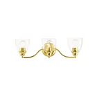 Livex Lighting 15133-02 Montgomery 3-Lights 300W Polished Brass Bath Vanity Light