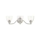 Livex Lighting 15133-91 Montgomery 3-Lights 300W Brushed Nickel Bath Vanity Light