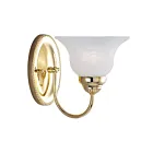 Livex Lighting 1531-02 Edgemont 1-Light 100W Polished Brass Bath Vanity Light