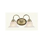 Livex Lighting 1532-01 Edgemont 2-Lights 200W Antique Brass Bath Vanity Light