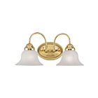 Livex Lighting 1532-02 Edgemont 2-Lights 200W Polished Brass Bath Vanity Light