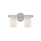 Livex Lighting 1542-05 Manhattan 2-Lights 120W Polished Chrome Bath Vanity Light