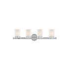 Livex Lighting 1544-05 Manhattan 4-Lights 240W Polished Chrome Bath Vanity Light
