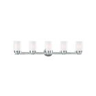 Livex Lighting 15455-05 Manhattan 5-Lights 300W Polished Chrome Bath Vanity Light