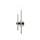 Livex Lighting 15582-91 Denmark 2-Lights 120W Brushed Nickel with Bronze Accents Bath Vanity Light