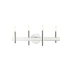 Livex Lighting 15584-05 Denmark 4-Lights 240W Polished Chrome Bath Vanity Light