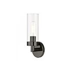 Livex Lighting Ludlow 16171-46 60W 1-Light Black Chrome Wall Sconce