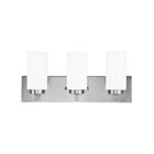 Livex Lighting 16373-91 west Lake 3-Lights 180W Brushed Nickel Bath Vanity Light