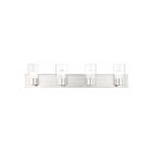 Livex Lighting 16554-91 Zurich 4-Lights 400W Brushed Nickel Bath Vanity Light