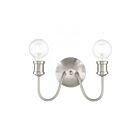 Livex Lighting Lansdale 16572-91 2-Lights 120W Brushed Nickel Vanity Light