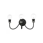 Livex Lighting Lansdale 16573-04 3-Lights 180W Black with Brushed Nickel Accent Vanity Light