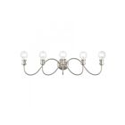 Livex Lighting 16575-91 Lansdale 5-Lights 300W Brushed Nickel Bath Vanity Light