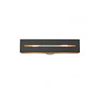 Livex Lighting 16682-14 Soma 2-Lights 120W Textured Black with Brushed Nickel Accents Bath Vanity Light