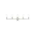 Livex Lighting 16715-05 Lansdale 5-Lights 300W Polished Chrome Bath Vanity Light