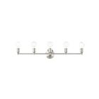 Livex Lighting 16715-91 Lansdale 5-Lights 300W Brushed Nickel Bath Vanity Light