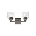 Livex Lighting 16772-46 Aragon 2-Lights 200W Black Chrome Bath Vanity Light