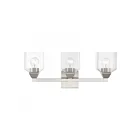 Livex Lighting 16773-91 Aragon 3-Lights 300W Brushed Nickel Bath Vanity Light