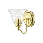 Livex Lighting Moreland 16931-02 1-Light 60W Polished Brass Vanity Light