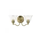 Livex Lighting 16932-01 Moreland 2-Lights 120W Antique Brass Bath Vanity Light