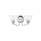 Livex Lighting 16932-05 Moreland 2-Lights 120W Polished Chrome Bath Vanity Light