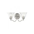 Livex Lighting 16932-91 Moreland 2-Lights 120W Brushed Nickel Bath Vanity Light