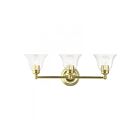Livex Lighting 16943-02 Moreland 3-Lights 180W Polished Brass Bath Vanity Light