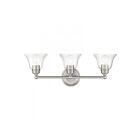 Livex Lighting 16943-91 Moreland 3-Lights 180W Brushed Nickel Bath Vanity Light