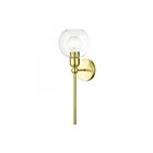 Livex Lighting Downtown 16971-12 60W 1-Light Satin Brass Wall Sconce