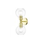 Livex Lighting 16972-12 Downtown 2-Lights 120W Satin Brass Bath Vanity Light