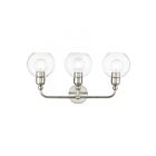 Livex Lighting 16973-91 Downtown 3-Lights 180W Brushed Nickel Bath Vanity Light