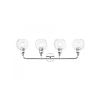 Livex Lighting 16975-05 Downtown 4-Lights 240W Polished Chrome Bath Vanity Light