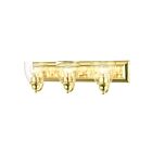 Livex Lighting Birmingham 17073-02 3-Lights 300W Polished Brass Vanity Light