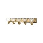 Livex Lighting Birmingham 17075-01 5-Lights 500W Antique Brass Vanity Light