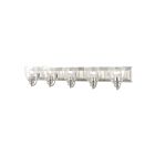Livex Lighting Birmingham 17075-91 5-Lights 500W Brushed Nickel Vanity Light