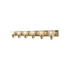 Livex Lighting Birmingham 17076-01 6-Lights 600W Antique Brass Vanity Light
