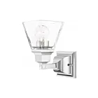 Livex Lighting Mission 17171-05 100W 1-Light Polished Chrome Wall Sconce