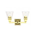 Livex Lighting 17172-02 Mission 2-Lights 200W Polished Brass Bath Vanity Light