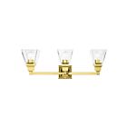 Livex Lighting 17173-02 Mission 3-Lights 300W Polished Brass Bath Vanity Light