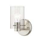 Livex Lighting Munich 17231-91 60W 1-Light Brushed Nickel Wall Sconce