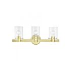 Livex Lighting 17233-12 Munich 3-Lights 180W Satin Brass Bath Vanity Light