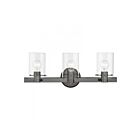 Livex Lighting 17233-46 Munich 3-Lights 180W Black Chrome Bath Vanity Light