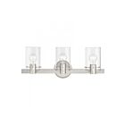 Livex Lighting 17233-91 Munich 3-Lights 180W Brushed Nickel Bath Vanity Light