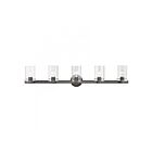 Livex Lighting 17235-46 Munich 5-Lights 300W Black Chrome Bath Vanity Light