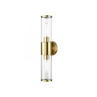 Livex Lighting 17282-01 Banca 2-Lights 120W Antique Brass Bath Vanity Light
