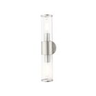 Livex Lighting 17282-91 Banca 2-Lights 120W Brushed Nickel Bath Vanity Light