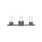 Livex Lighting 17313-46 Carson 3-Lights 180W Black Chrome Bath Vanity Light