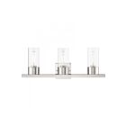 Livex Lighting 17313-91 Carson 3-Lights 180W Brushed Nickel Bath Vanity Light