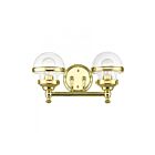 Livex Lighting 17412-02 Oldwick 2-Lights 150W Polished Brass Bath Vanity Light